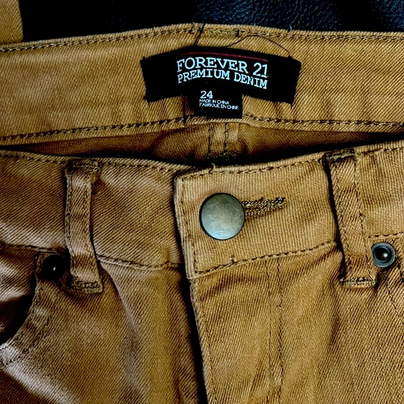 Forever 22 destructed jeans, dark khaki color- $15! - Picture 2 of 5
